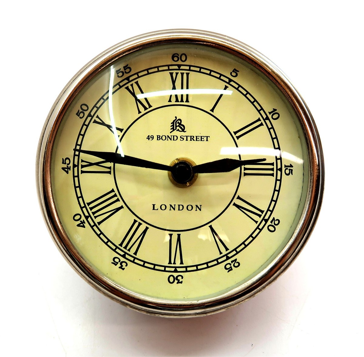 49 BOND STREET LONDON Desk Clock with Antique Design / Roman
