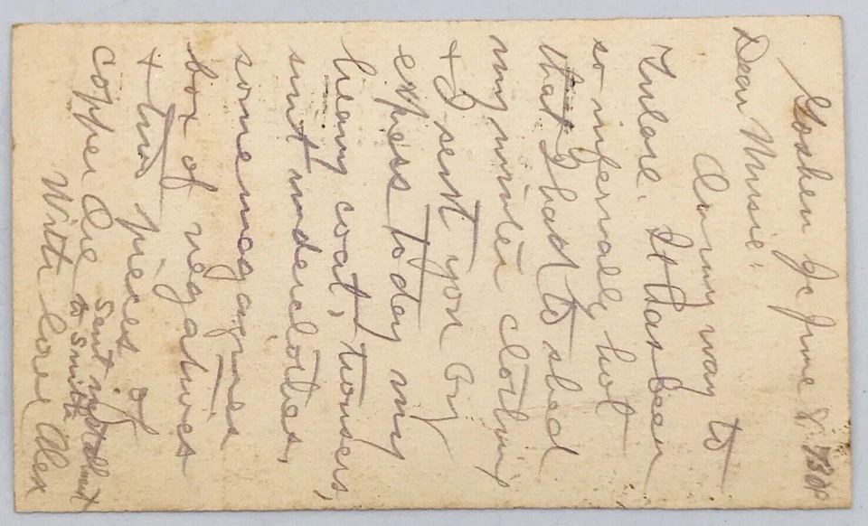 Tarjeta postal con cubierta de cancelación dúplex 1908 de San Francisco y Los Ángeles CA RPO RMS Foto 4 de 4