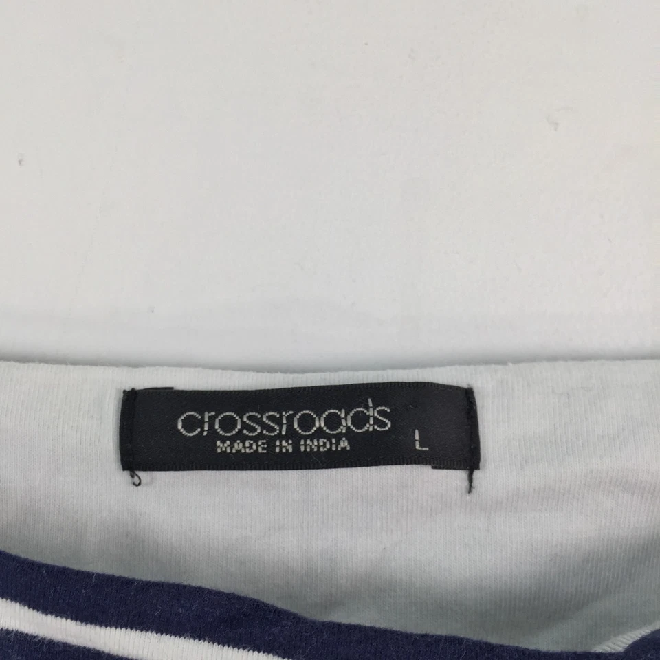 Crossroads Mujer Cami Camiseta sin Mangas Talla L Azul Marino Rayas Sin Mangas Stretc042783 Foto 4 de 4