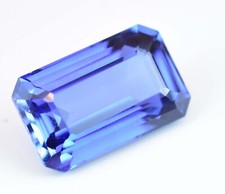 Flawless 6.20 Ct Natural Blue Ceylon Sapphire AGL Certified Emerald Cut Gemstone