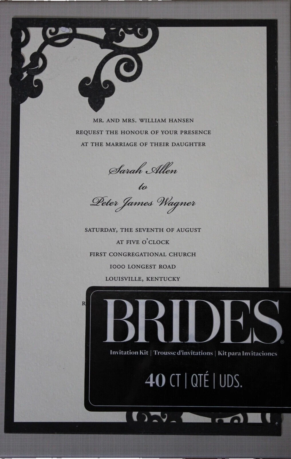 Black Wedding Invitations and Stationery