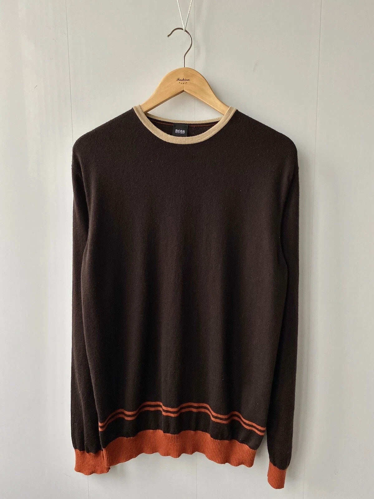 Hugo Boss Man 100% Virgin Wool Long Sleeve Sweater Jumper Size M