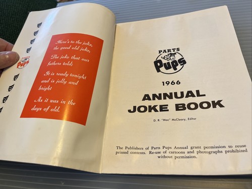 The Auto Supply Co.Parts Pups 1966 Annual Joke Book Girlie S. Charleston WV - Picture 2 of 5