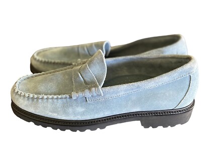 GH BASS WEEJUNS Larson Suede Lug Loafers Dusty Blue Women  display picture 3