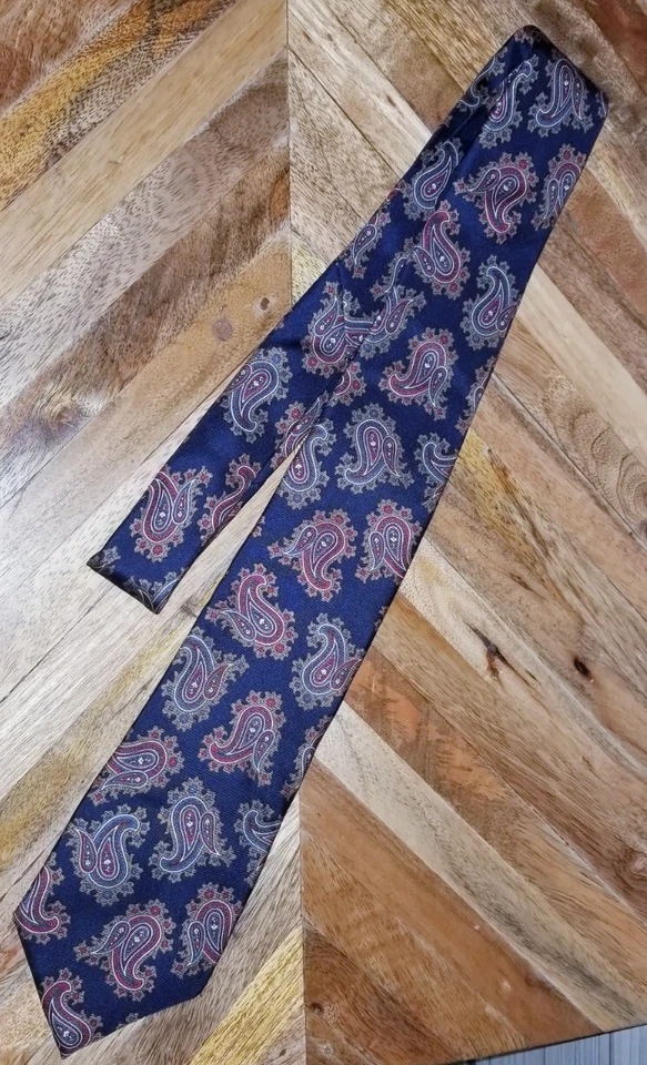 Corbata de cachemira Christian Dior para hombre 100 % seda hecha vintage en EE. UU. Foto 4 de 4