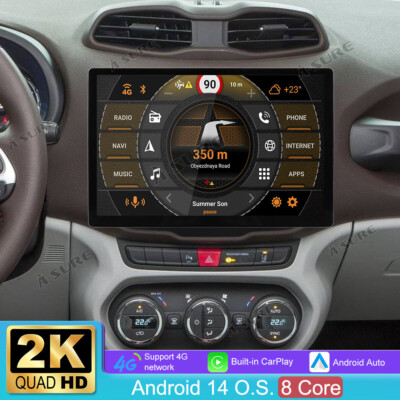 13.1'' 64GB Autoradio Für Jeep Renegade 2014-2024 Android 14 GPS WIFI RDS USB BT