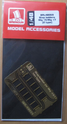 MiG-15 / MiG-17 Leiter Ladder 1:48 Ätzteile von Brengun 48059 - 2 Versionen 1/48