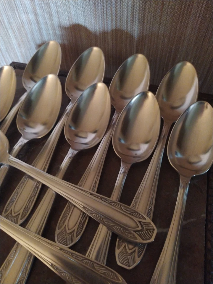 Ménagère 24 Pièces Style Art Déco Orfèvrerie Apollo Métal Argenté - Photo 3/4