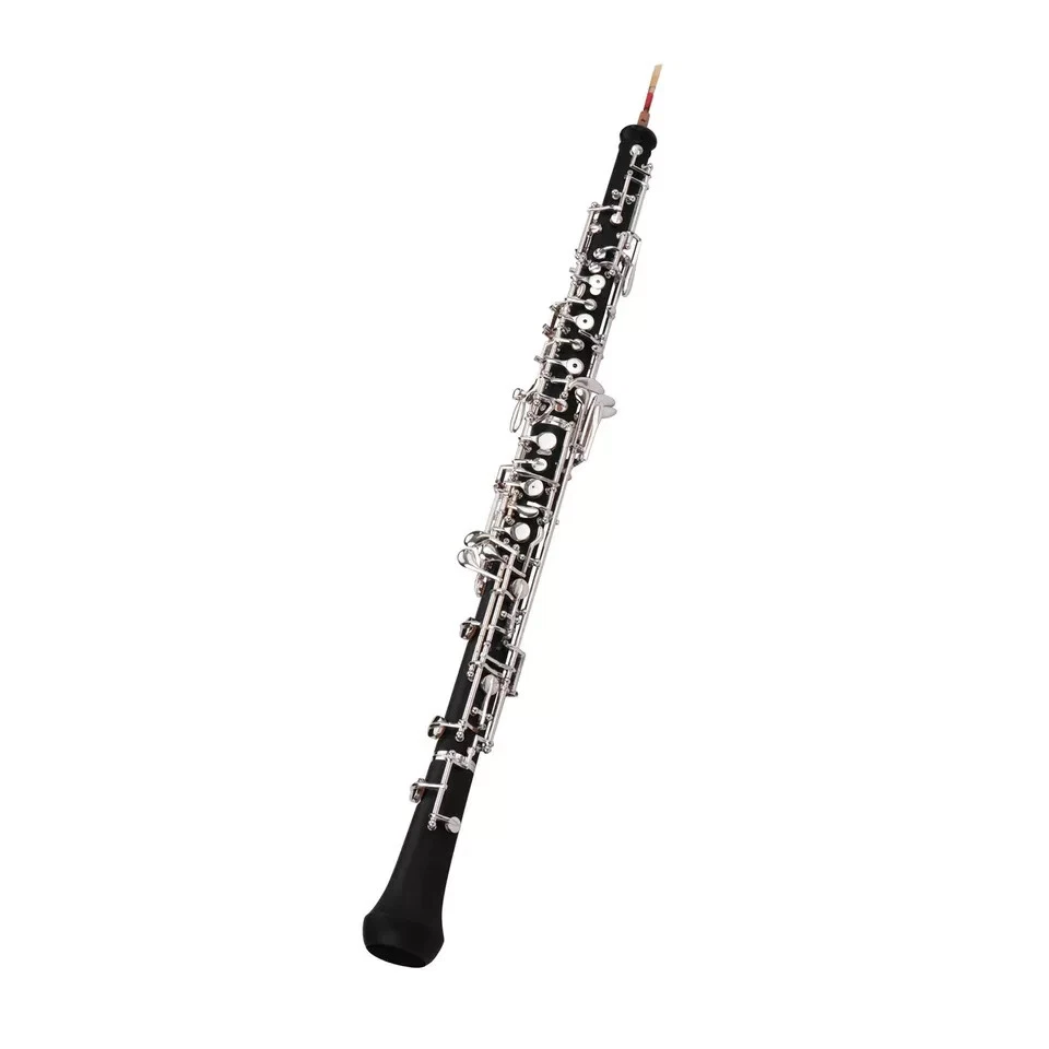 Instrumento profesional de teclas niqueladas estilo semiautomático oboe llave C - Imagen 2 de 4
