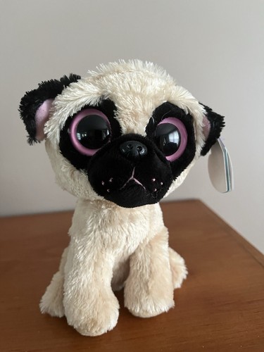 Ty Beanie Boos PUGSLY the Pug Puppy Dog Plush Solid Eyes 2013 W/ TAG- RETIRED - Picture 3 of 6