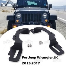 2x 4" LED Fog Light Hidden Mount Brackets For Jeep Wrangler JK 13-18 10th Bumper