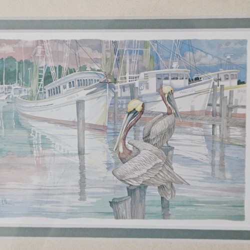 3 Seascape Prints Signed Paul Brent '88 & James Konzen '99 Framed Beach Nautical - Picture 15 of 19