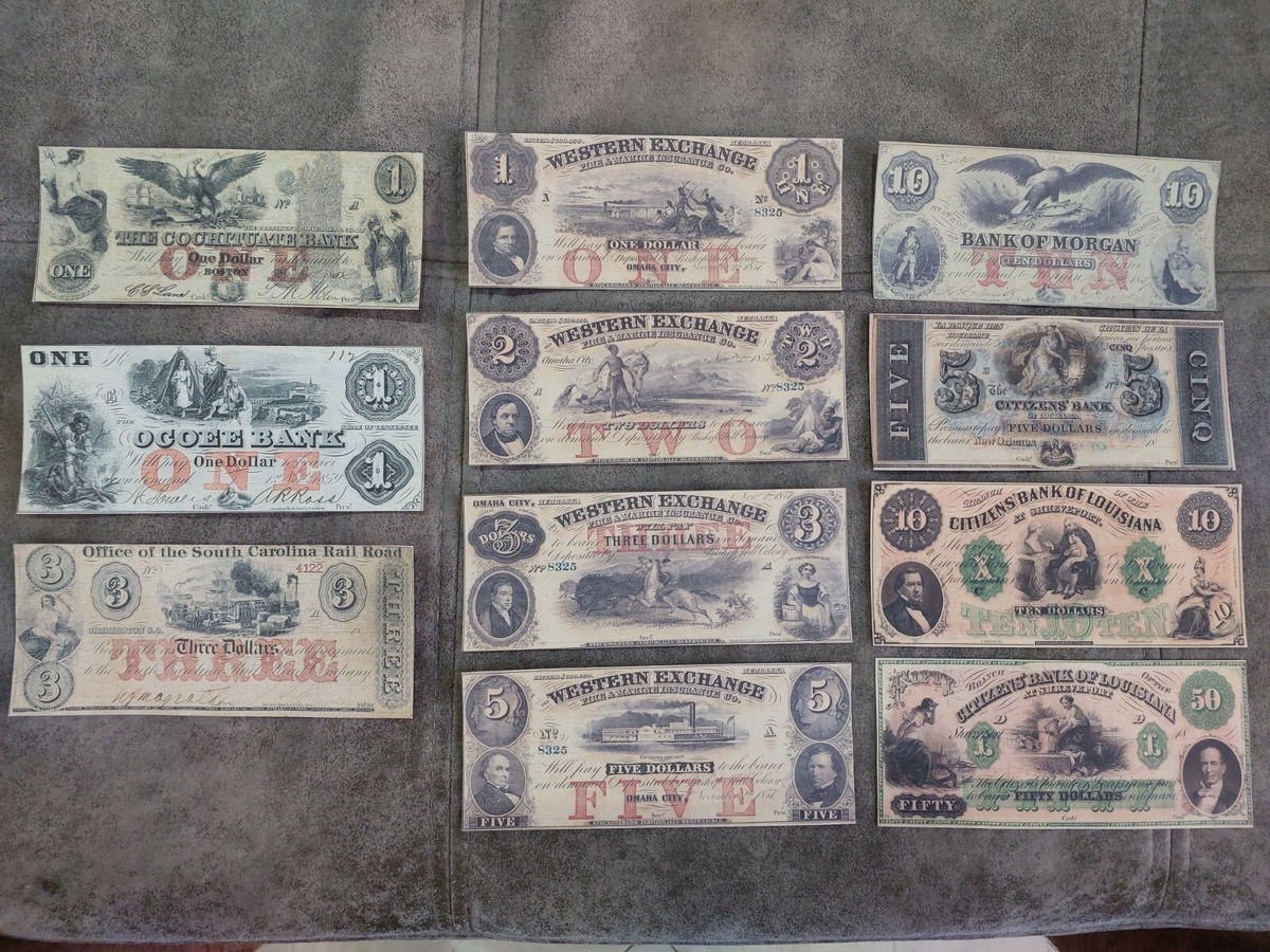 Reprint of United States Obsolete Currency 1850-1859. SET-D FREE