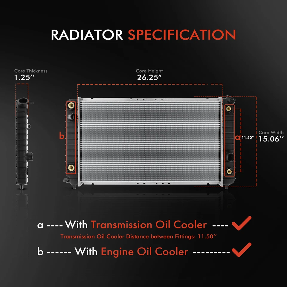 Transmisión automática con radiador enfriador de aceite para Chevrolet Blazer 1995 GMC Sonoma 1994-1995 Foto 2 de 4