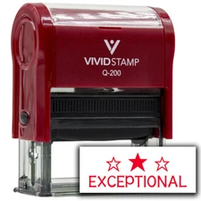 Vivid Stamp Exceptional Self Inking Rubber Stamp