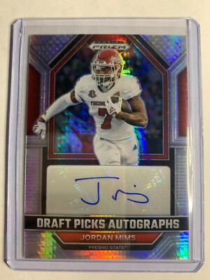 2023 Panini Prizm Draft Picks Silver Hyper Jordan Mims #DPA-JOM Auto