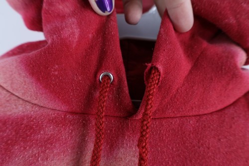 Vintage Champion Mens Small Distressed Acid Wash Stanford University Hoodie Red - 第 9/17 張圖片