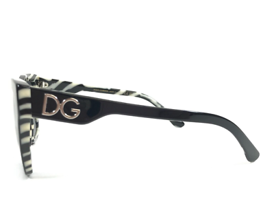Dolce & Gabbana Sunglasses DG4384 3372/6G Black on Zebra with Grey Mirror Lenses Dolce & Gabbana Sunglasses DG4384 3372/6G Black on Zebra  main image 2