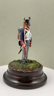 Napoleonic metal toy soldier 54 mm, Painted French Sergeant of the
