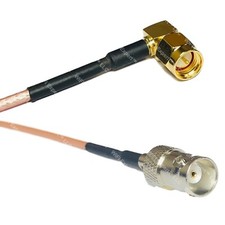 RG316 SMA MALE ANGLE to BNC FEMALE RF Cable Rapid-SHIP LOT