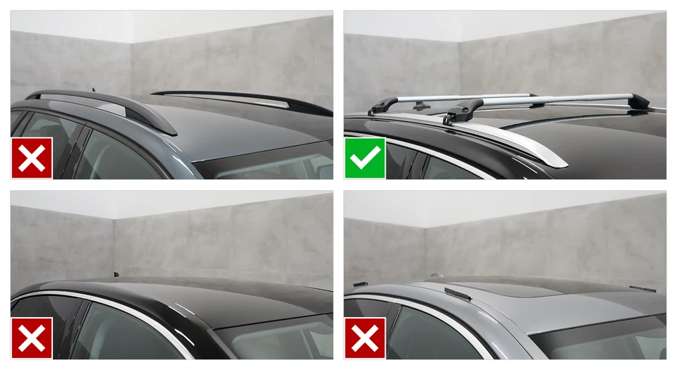 Dachträger für Opel Insignia A Sports Tourer 2009-2017 geschlossener Dachreling - Bild 2 von 4