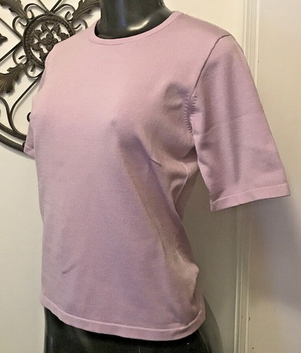 S Garfield & Marks Short Sleeve Women's Knit Top Pastel Purple