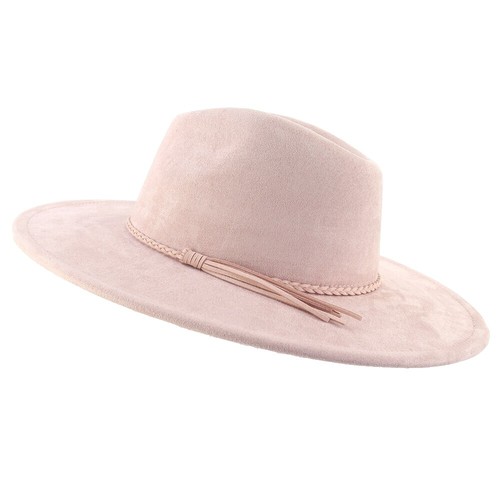 Free People Clean slate blush pink felt hat fedora womens OS  display picture 2