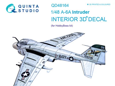 FÜNFTES STUDIO Quinta Studio 1/48 A-6A Intruder 3D-gedrucktes & farbiges Interieur...