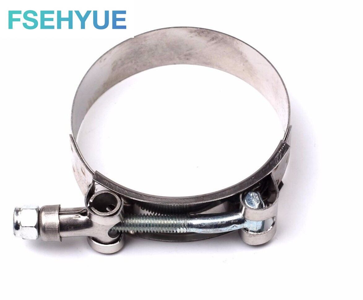 (4)Stainless Steel T Bolt Clamps ID 2.5" inch Clamp 66mm-74mm Silicone Hose