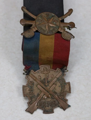 Union of Union Veterans Bronze Medal Civil War Rare Free Shipping # Sat231