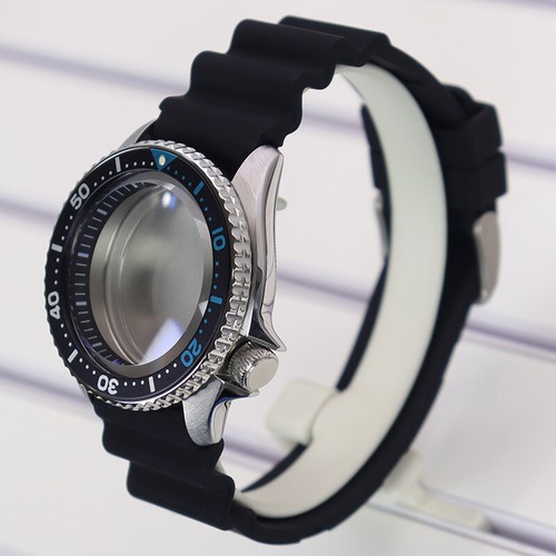 42.5mm SUB Seiko 5 Silver watch case Rubber strap Chapter Ring For Seiko NH35 36 - 第 4/19 張圖片