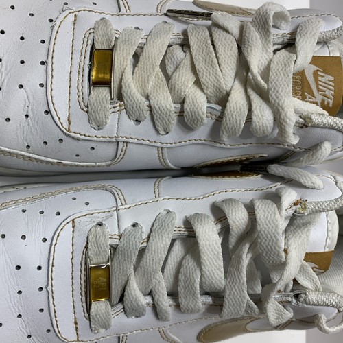 Nike Air Force 1 Low Players 2006 para hombre talla US 12 blanco metálico dorado 315092-171 - Imagen 8 de 8