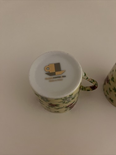 Floral Set of 2:Coffee Tea CUP PLATE SPOON Classic Coffee & Tea Set In Box - Picture 7 of 12