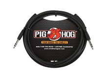 Pig Hog PTRS06 High Performance 1/4in TRS Instrument Cable 6ft Black