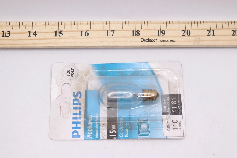 Philips Appliance Candelabra Base Light Bulb 15-Watt T7 Clear BCI5T7C - Image 3 of 4