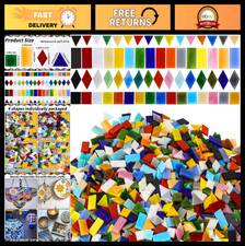 2400 Pcs Assorted Glass Mosaic Tiles for Crafts, DIY Projects, Home Decor Suppli