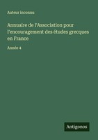 Auteur Inconnu | Annuaire De L'association Pour L'encouragement Des éTudes...