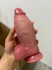 Thick-Girth-Short-Dildo-Suction-Cup-Realistic-Large-Dong-Wide-Big-Fat-Cock-flesh
