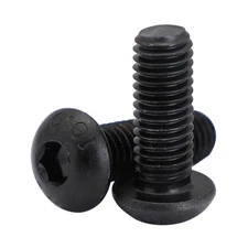 M6-1.0 x 16mm Button Head Hex Socket Cap Screws, 10.9 Grade Alloy Steel, Blac...