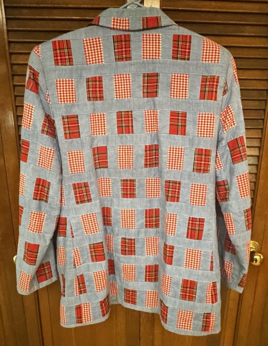 Vintage Pine Cove Patchwork Blazer Jacket Size 12… - image 2