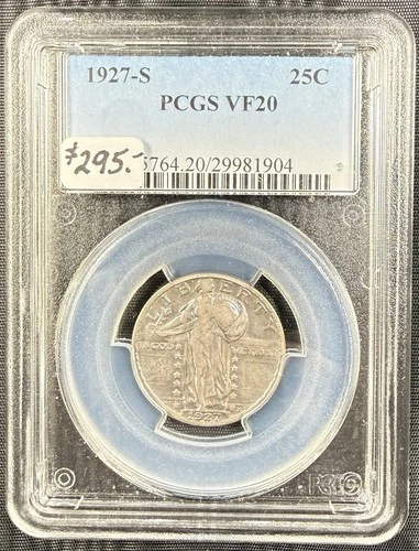 1927-S 25C PCGS VF20 Gen 5 Holder