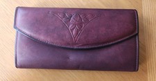Rolfs Brown Trifold Wallet Kiss Lock Coin Purse Zipper ID Window Card Slots