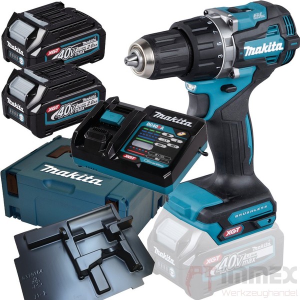 Makita Akku-Bohrschrauber 40V DF002GA202 2X 2,0Ah + SchnellladegeräT-image