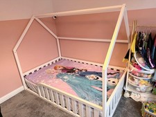 Roomix Montessori Floor Bed and Small Double Emma Hybrid Premium Mattress White