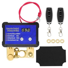 12V/24V 240A Kill Switch Remote Battery Disconnect Switch LED Voltmeter NEW