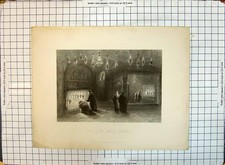 Antique Old Print Scene Shrine Nativity Bethlehem Engraving Challis Bartlett