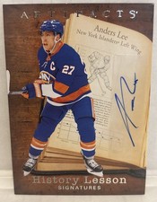 Anders Lee History Lesson Signatures 2025-25 Artifacts Hockey NHL Card