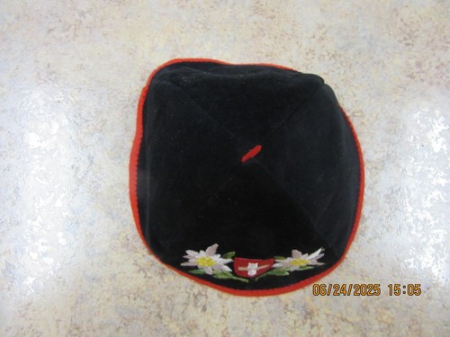 Vintage Felt Embroidered Childs Kid SWITZERLAND SWISS Hat Beanie - Picture 2 of 4