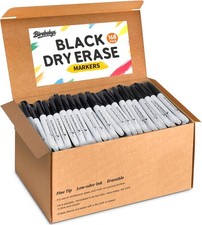 168 Count Black Dry Erase Markers Bulk, Fine Tip Whiteboard Markers, Dry Erase