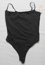Skims Women's Fits Everybody Scoop Neck Cami Thong Bodysuit ZG3 Onyx Medium NWT
